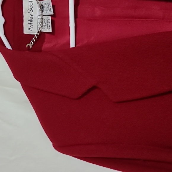 Ashley Scott Women's Size Large Red Wool Blend Coat Hello Fall and Winter! - Picture 5 of 9